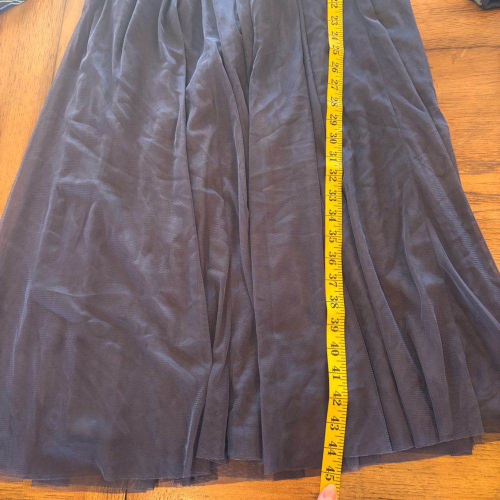 JessaKae Leah Ryder Navy Floral Embroidered Midi Dress, Tulle Skirt, Small - Picture 14 of 14
